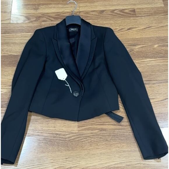 Amiri Black Double Collar Cropped Blazer Jacket women’s 42 - Picture 9 of 14